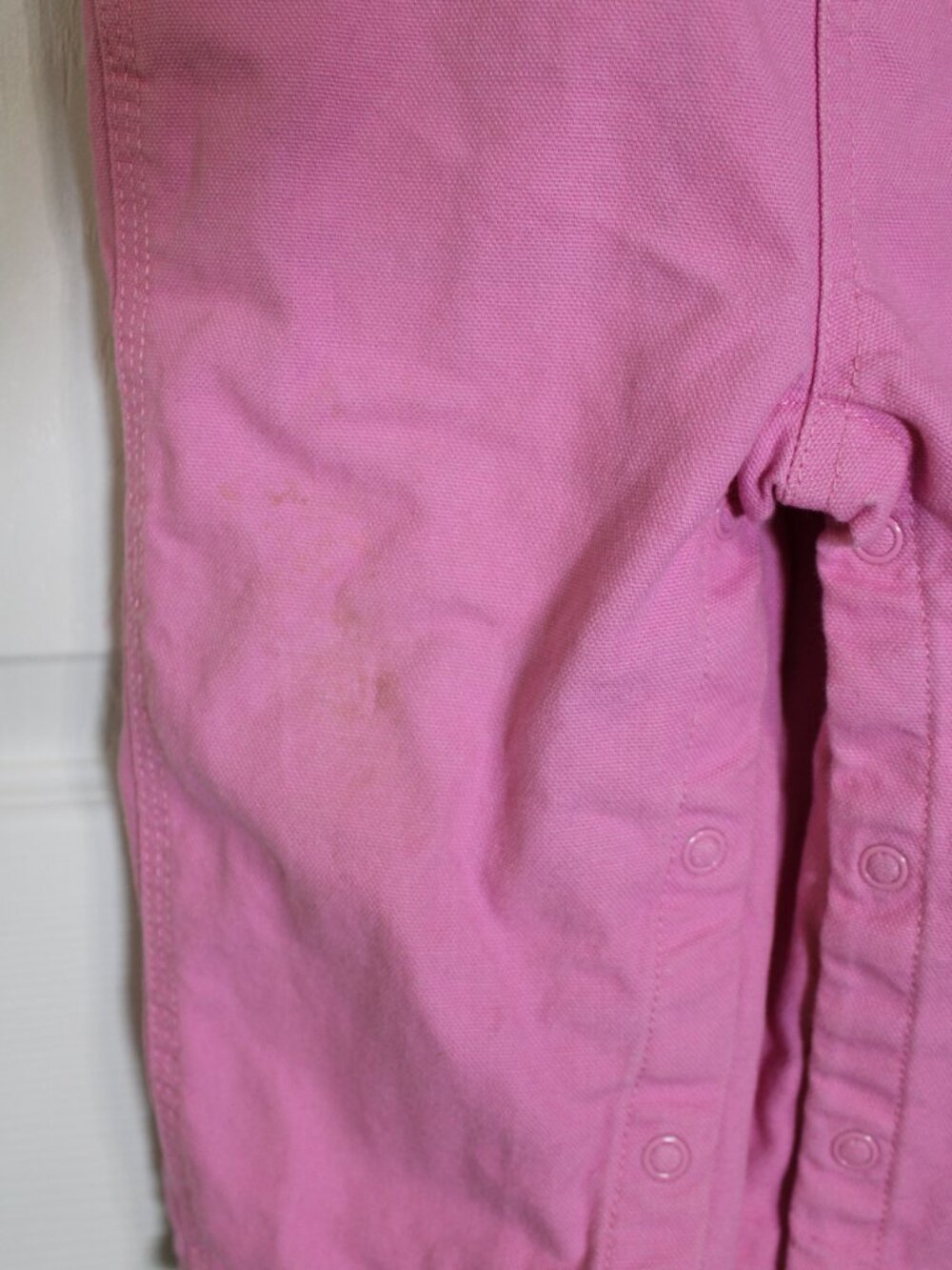 Carhartt Infant/Toddler Girl's Pink Canvas Bib Overalls Size 18M - Picture 14 of 15